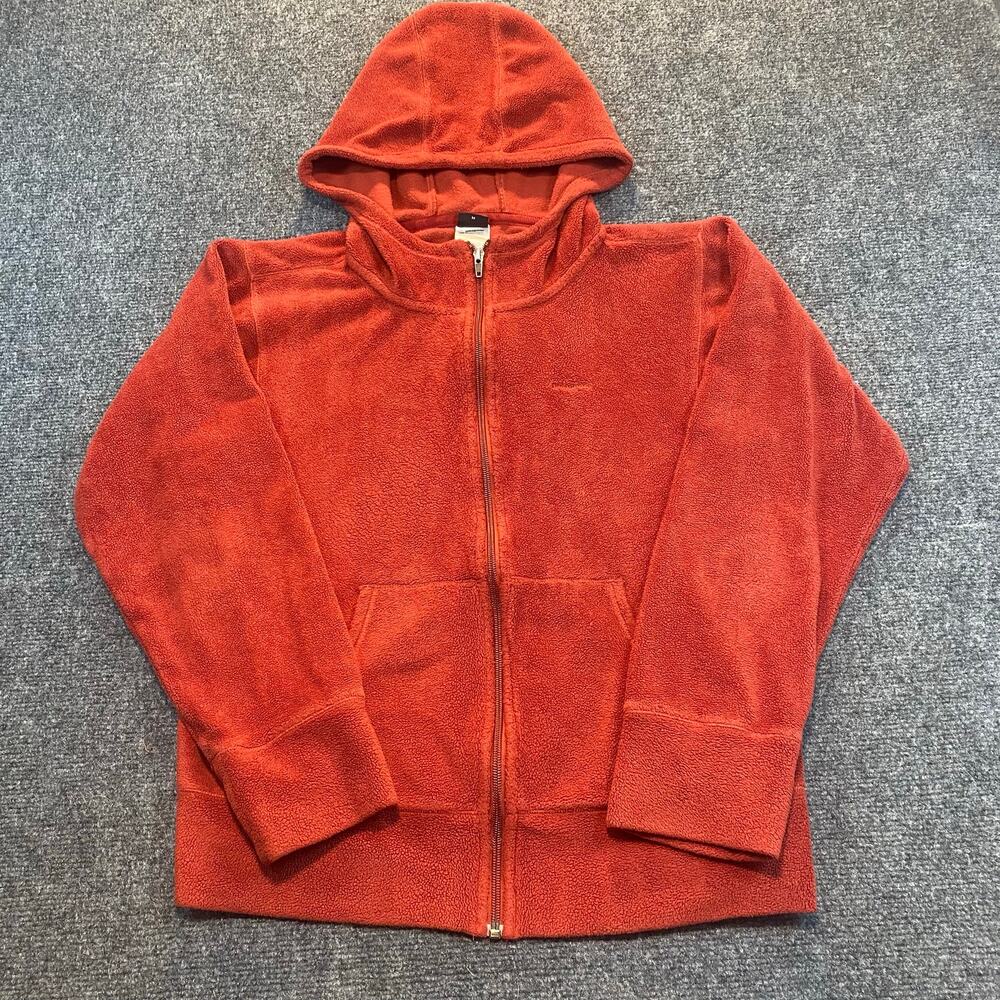 Patagonia High Pile Plush Synchilla Fleece Full Zip Hoodie Jacket Red Women L